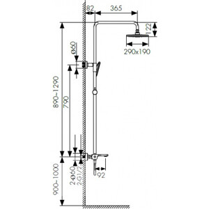 Душевая система Kaiser Elite с термостатом, хром (01182)