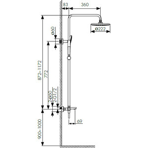 Душевая система Kaiser Cezar с термостатом, хром (05182)