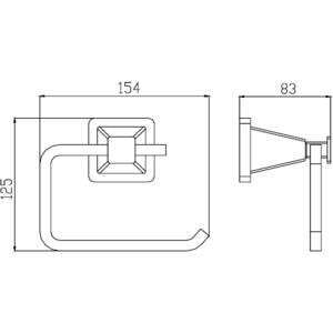 Держатель туалетной бумаги хром Kaiser Moderne хром (KH-1131)