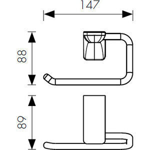 Держатель туалетной бумаги Kaiser Glory с крышкой, хром (KH-1500)