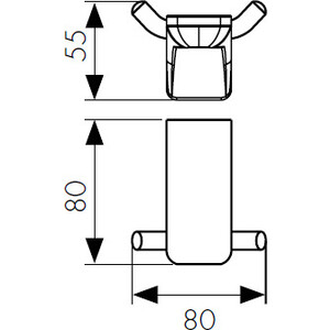 Крючок Kaiser Glory двойной, хром (KH-1502)