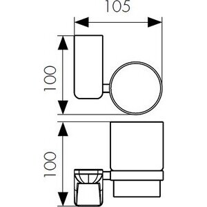 Стакан для ванной Kaiser Glory хром (KH-1505)