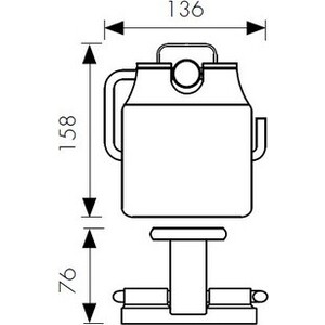 Держатель туалетной бумаги Kaiser Vera с крышкой, хром (KH-1700)