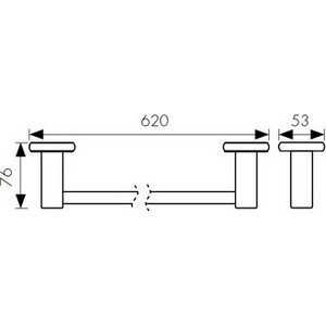 Полотенцедержатель Kaiser Vera прямой, хром (KH-1707)
