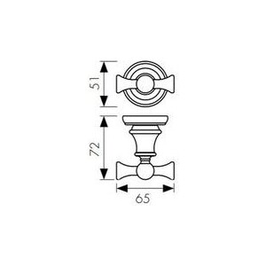 Крючок Kaiser Arno двойной, хром (KH-2202)