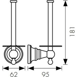 Держатель для бумажных полотенец Kaiser Arno настенный, хром (KH-2220)