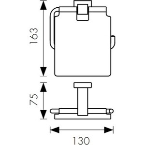 Держатель туалетной бумаги Kaiser Canon с крышкой, хром (KH-2300)