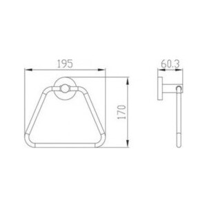 Полотенцедержатель Kaiser Bronze трапециевидный, бронза (KH-4101)