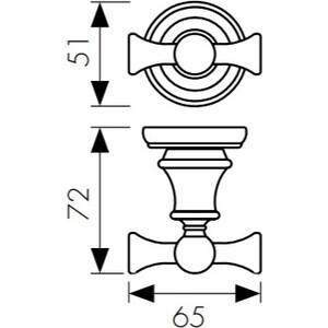 Крючок Kaiser Arno двойной, бронза (KH-4202)