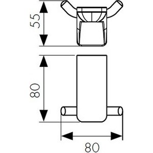 Крючок Kaiser Glory двойной, бронза (KH-4502)