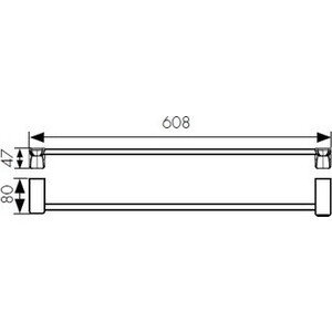 Полотенцедержатель Kaiser Glory прямой, бронза (KH-4507)