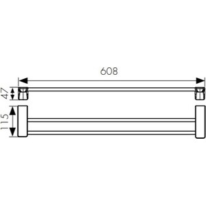 Полотенцедержатель Kaiser Glory 2-х уровневый, бронза (KH-4508)