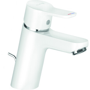 Смеситель для раковины Kludi Pure&Easy с донным клапаном, белый (373829165)