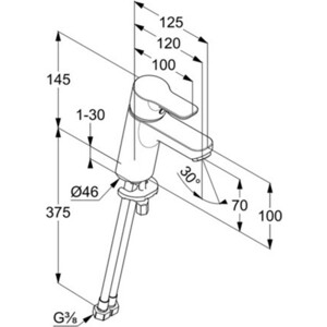 Смеситель для раковины Kludi Pure&Easy белый (370289165)
