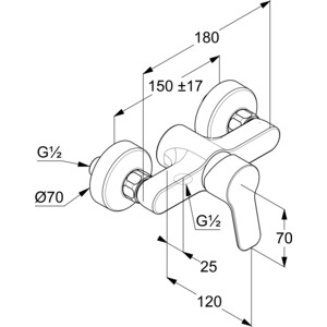 Смеситель для душа Kludi Pure&Easy белый (378419165)