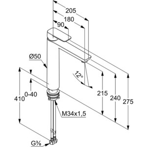 Смеситель для раковины Kludi Pure&Style хром (402960575)