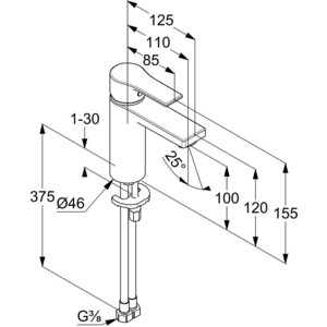 Смеситель для раковины Kludi Zenta хром (482920565)