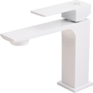 Смеситель для раковины Orange Lutz белый (M04-021W)