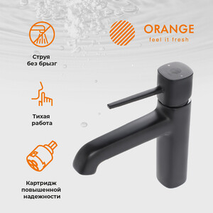 Смеситель для раковины Orange Karl черный (M05-021b)