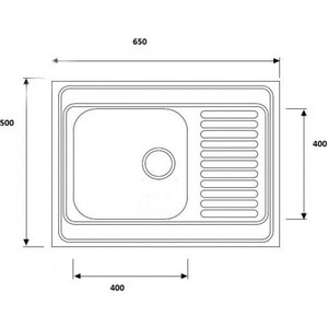 Кухонная мойка Kaiser Classic KSS-6550L левая, нержавеющая сталь (KSS-6550L)