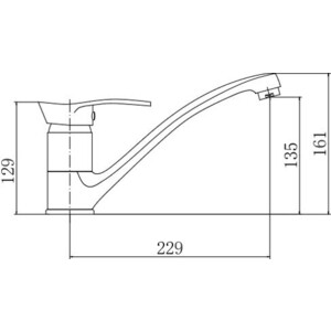 Смеситель для кухни Fashun хром (A4201)