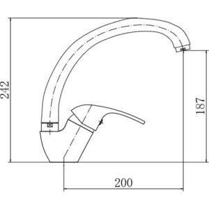 Смеситель для кухни Fashun хром (A4103)