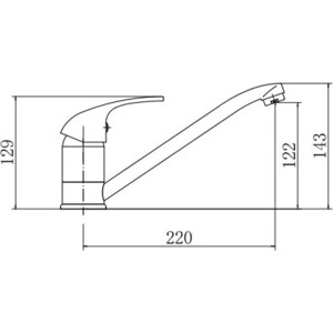 Смеситель для кухни Fashun хром (A4203)
