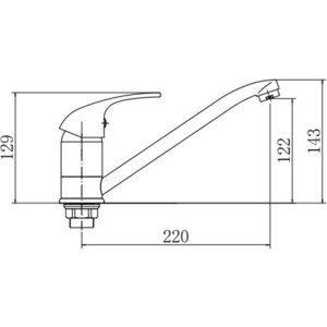 Смеситель для кухни Fashun хром (A4903)