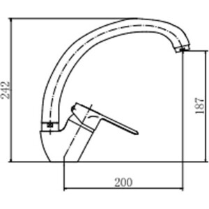 Смеситель для кухни Fashun хром (A4104)
