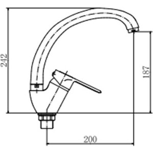 Смеситель для кухни Fashun хром (A4104-2)