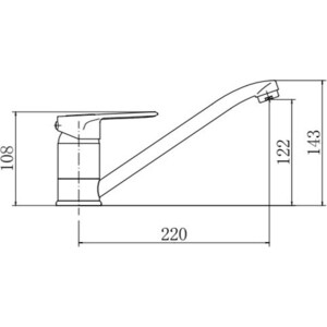 Смеситель для кухни Fashun хром (A4204)