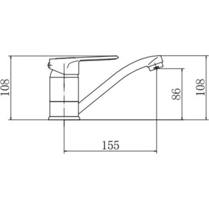 Смеситель для кухни Fashun хром (A4504)