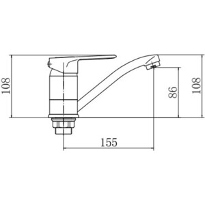 Смеситель для кухни Fashun хром (A4504-2)