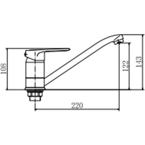 Смеситель для кухни Fashun хром (A4904)