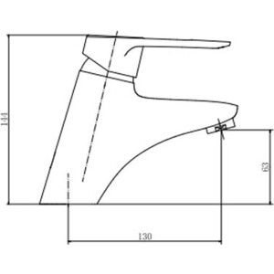 Смеситель для раковины Fashun хром (A1007)