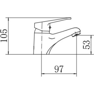 Смеситель для раковины Fashun хром (A1013)