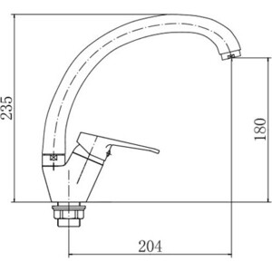 Смеситель для кухни Fashun хром (A4113-2)