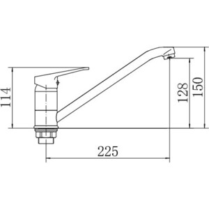 Смеситель для кухни Fashun хром (A4913)