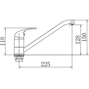 Смеситель для кухни Fashun хром (A4915)