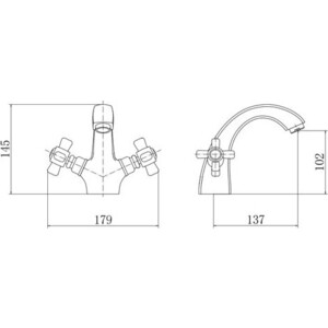 Смеситель для раковины Fashun хром (A1018)