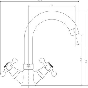 Смеситель для раковины Fashun хром (A1319)