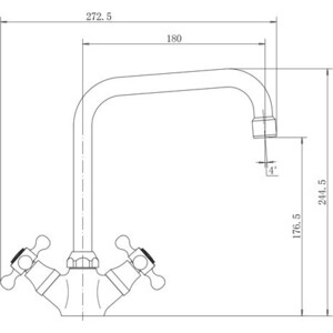 Смеситель для кухни Fashun хром (A4019)