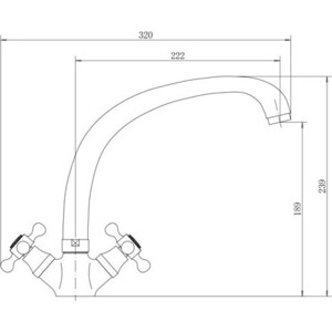 Смеситель для кухни Fashun хром (A4219-2)