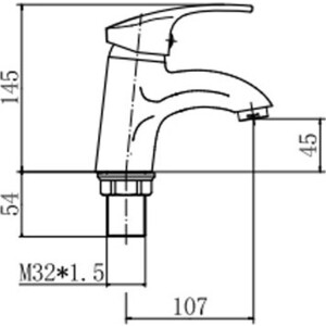 Смеситель для раковины Fashun хром (A1021)