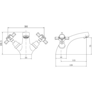 Смеситель для раковины Fashun хром (A1024)