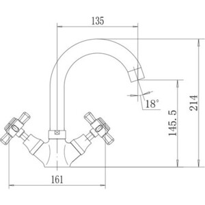 Смеситель для раковины Fashun хром (A1324)