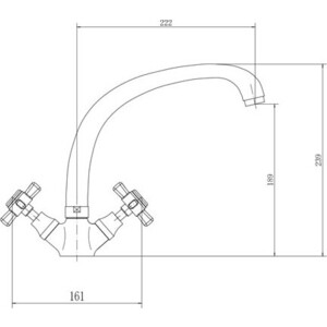 Смеситель для кухни Fashun хром (A4224)