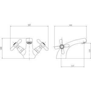 Смеситель для раковины Fashun хром (A1025)
