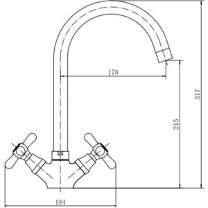 Смеситель для кухни Fashun хром (A4025)