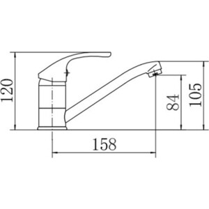 Смеситель для кухни Fashun хром (A4536)